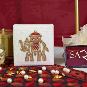 Multi-Purpose Box - S - Elephant Palki Design | Elite Royal Collection | 6" x 6" x 3"