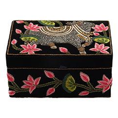 Kalire Box| Pichwai Collection | 8" x 5" x 4"