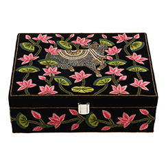 Kalire + Chooda Box | Pichwai Collection | 12" x 9" x 4" - Image 2