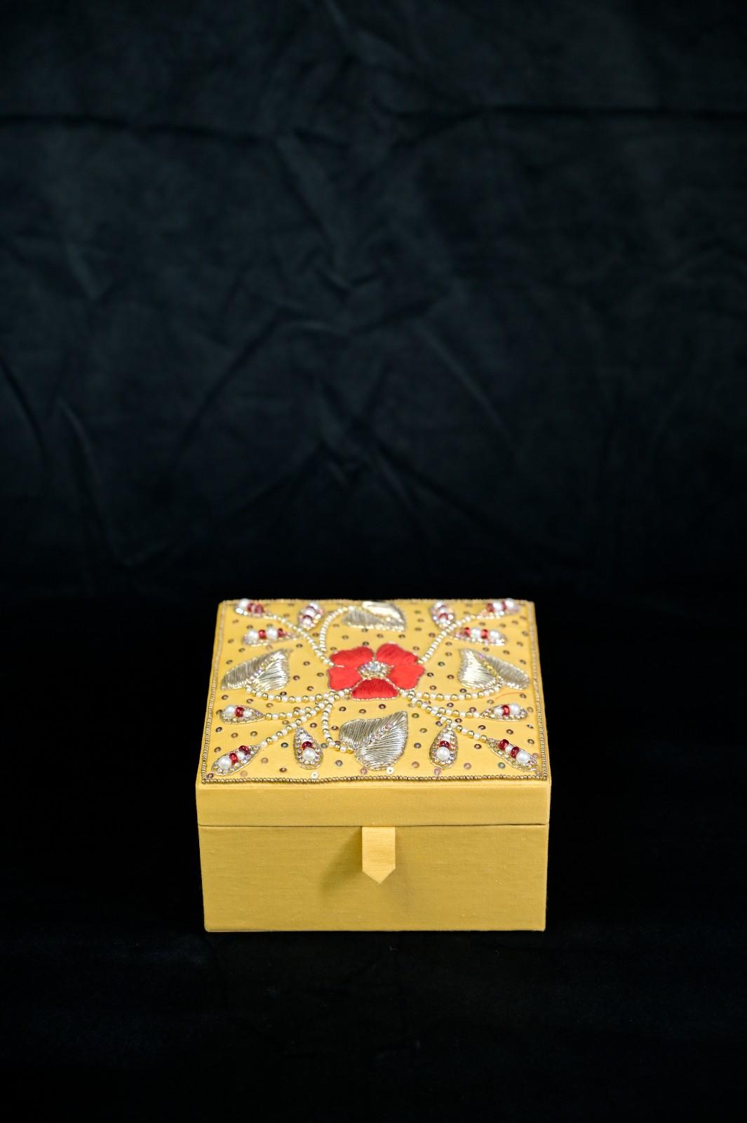 Multi-purpose Box- S | Kesar Collection | 6" x 6" x 3" - Image 4