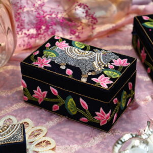 Kalire Box| Pichwai Collection | 8" x 5" x 4"